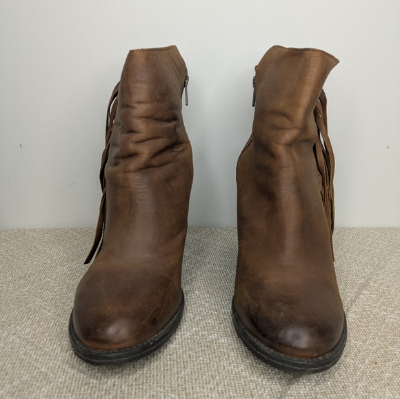 Steve Madden Woodstock Fringe Western Booties Size 10 - Picture 4 of 16